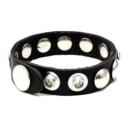 Anillo vegano para el pene – Piel sintética ajustable 8 broches