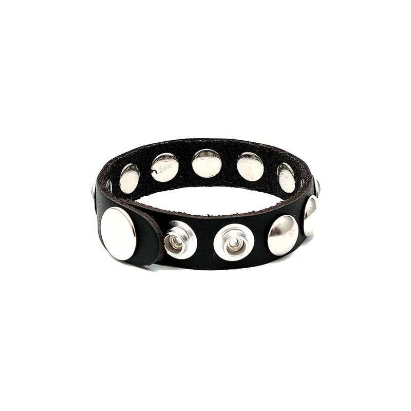 Anillo vegano para el pene – Piel sintética ajustable 8 broches